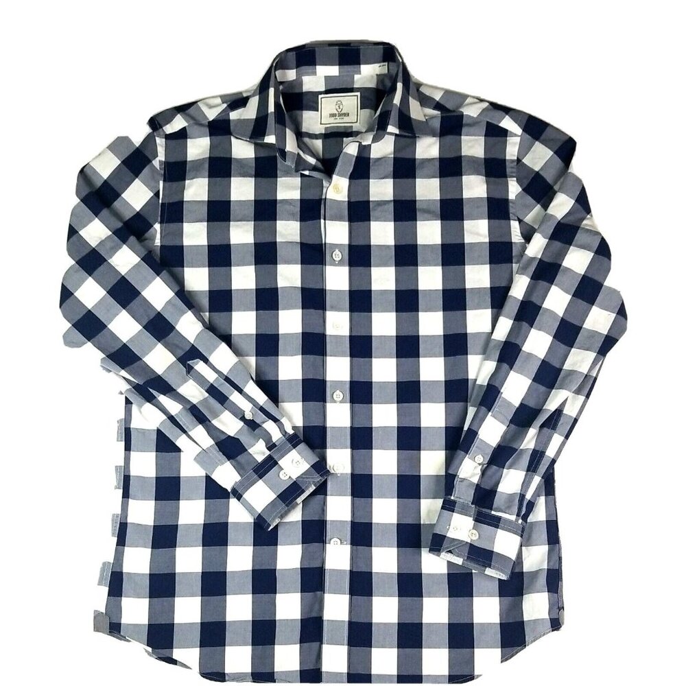 Todd Snyder NY Cotton Button Up Long Sleeve Check Shirt SZ 15.5 32/33